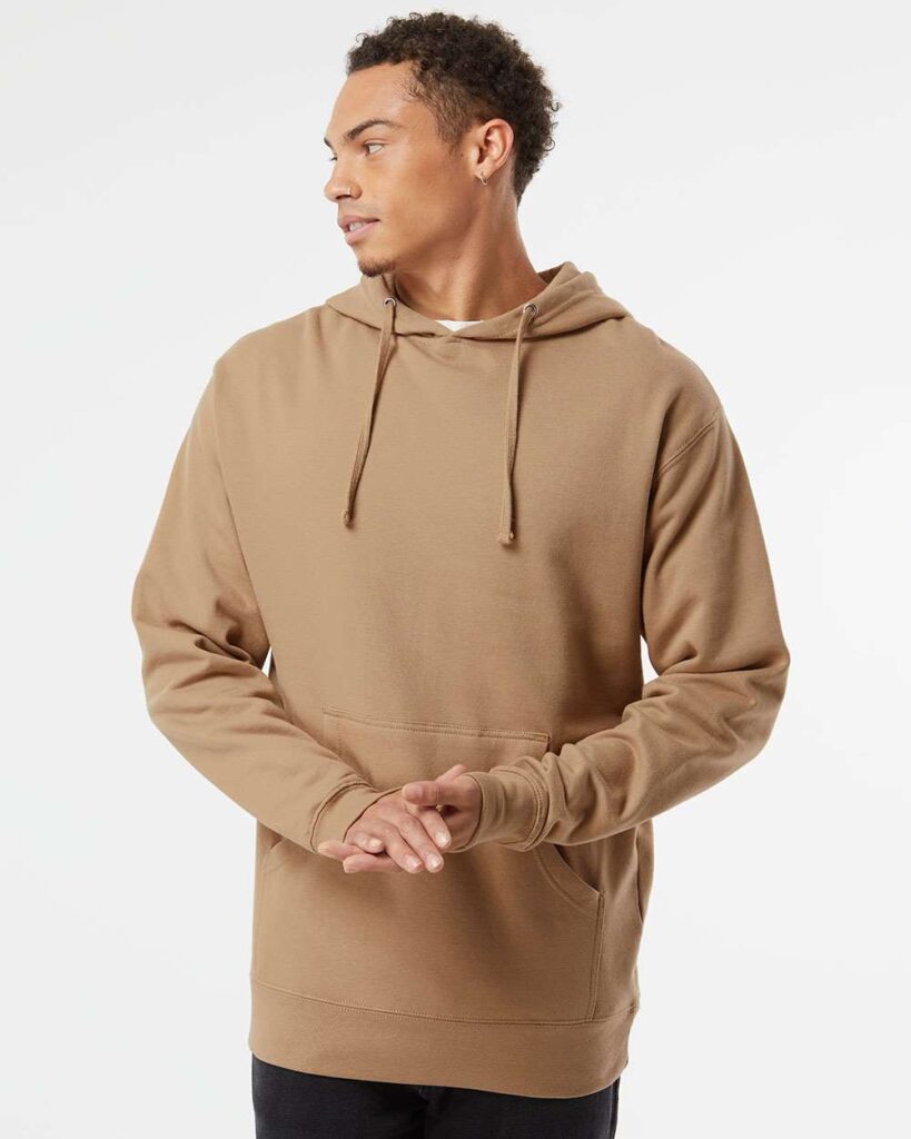 Man wearing am Independent Hoodie.
